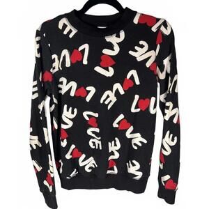 LOVE MOSCHINO Heart Logo Sweatshirt | Y2K  Streetwear | Romantic, Brat | US 2